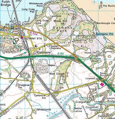 Detail from OS map