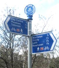 Bike path signs